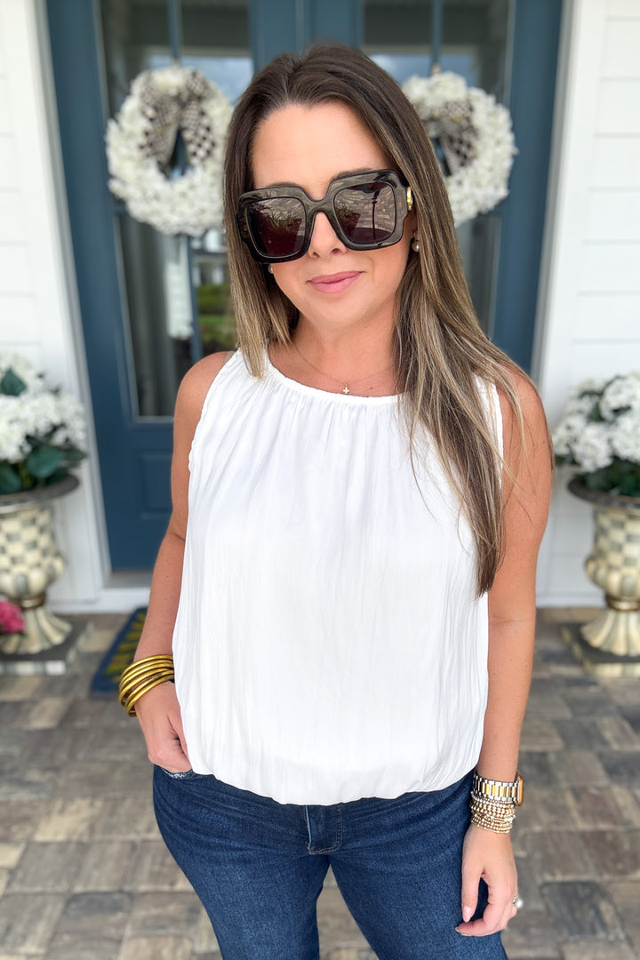 Love Language Bubble Top - White
