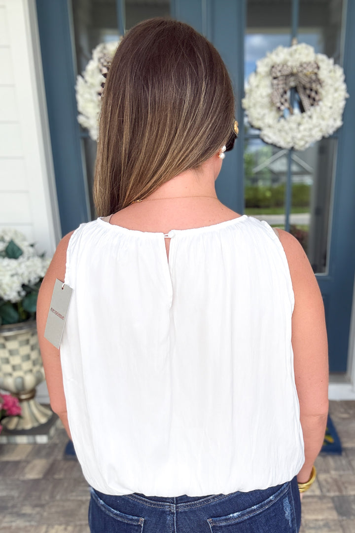 Love Language Bubble Top - White
