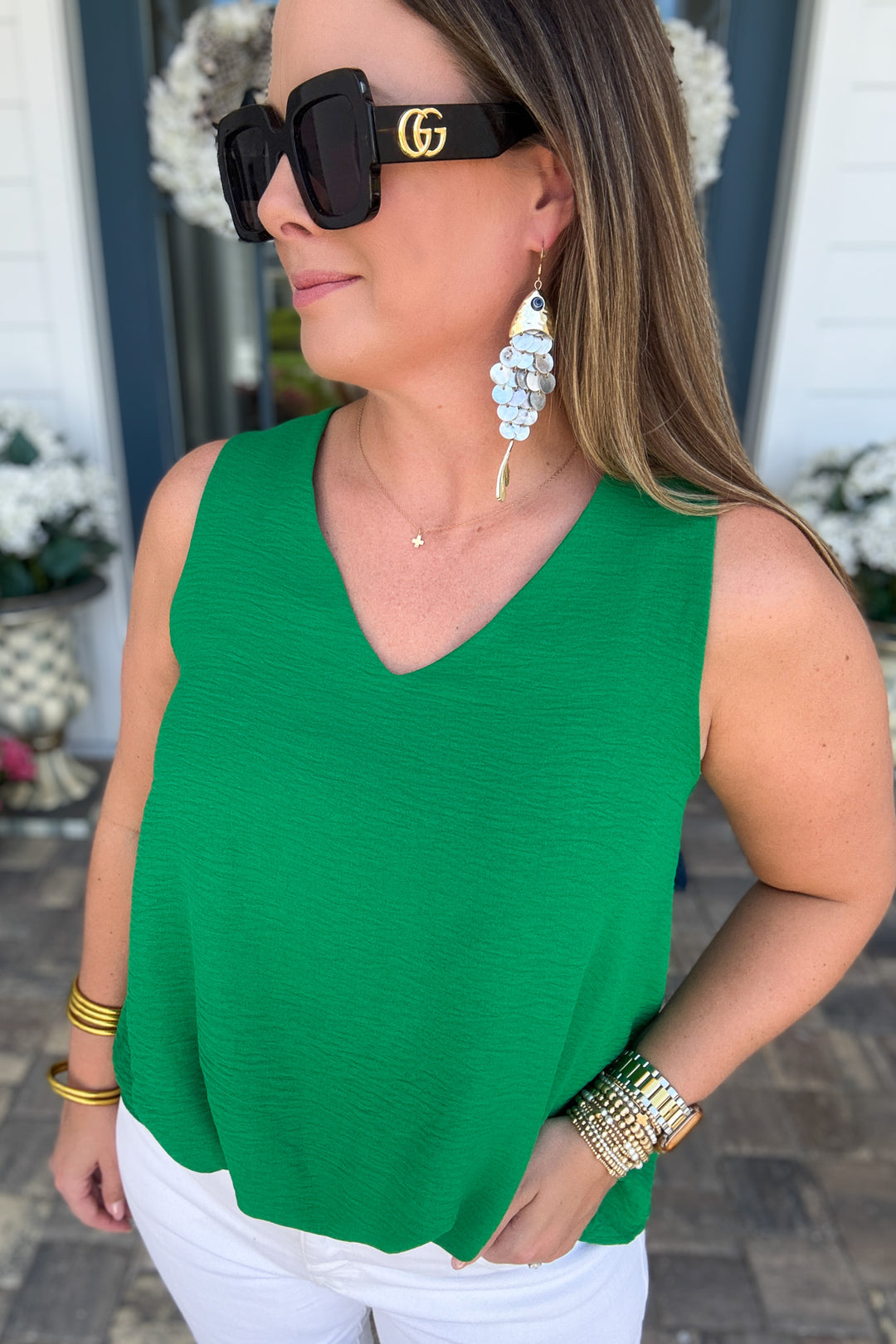 Shell Tassel Fish Hook Earrings