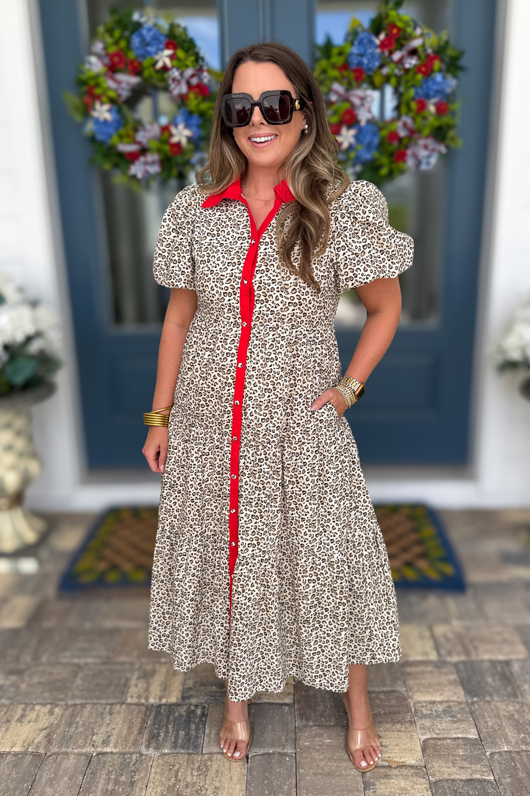 Liberty Lane Leopard Midi Dress