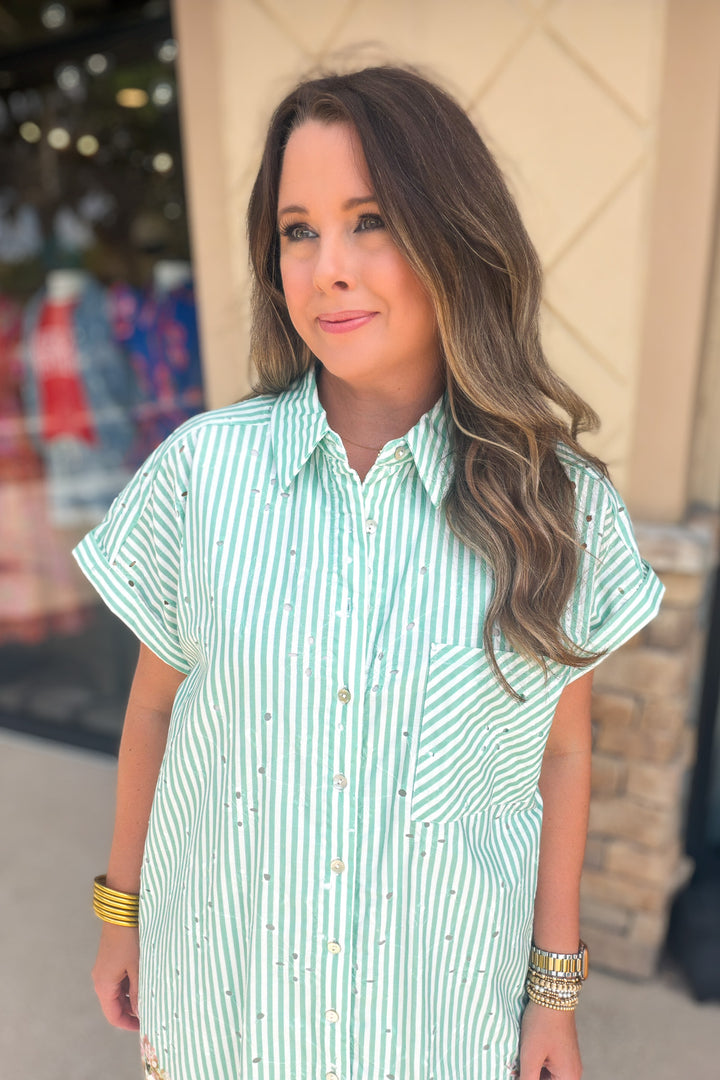 Off To Italy Midi Dress - Sage