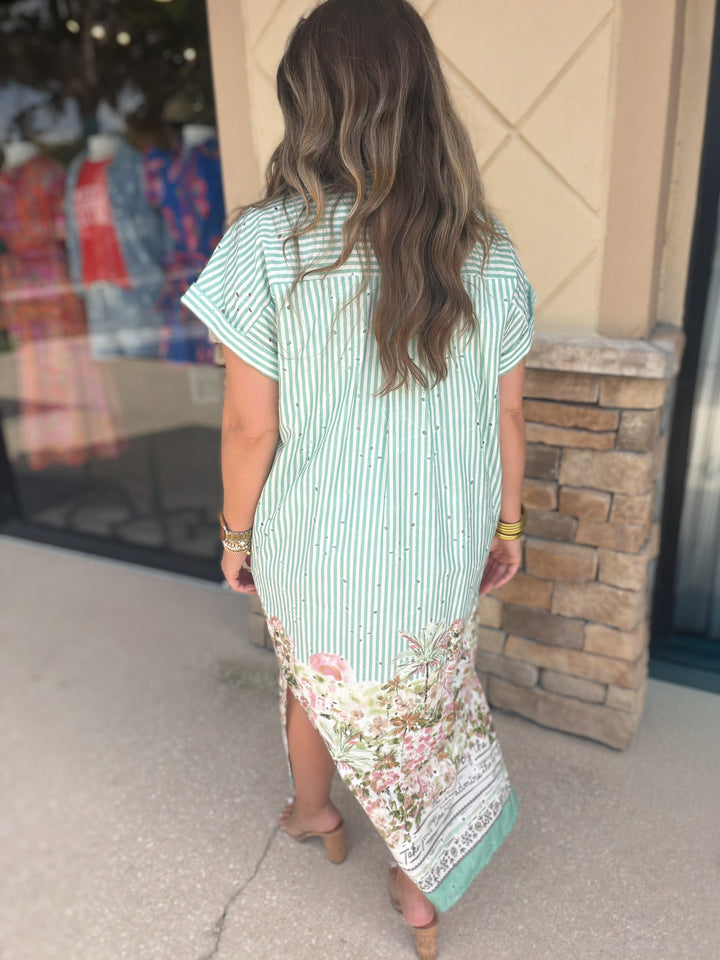 Off To Italy Midi Dress - Sage
