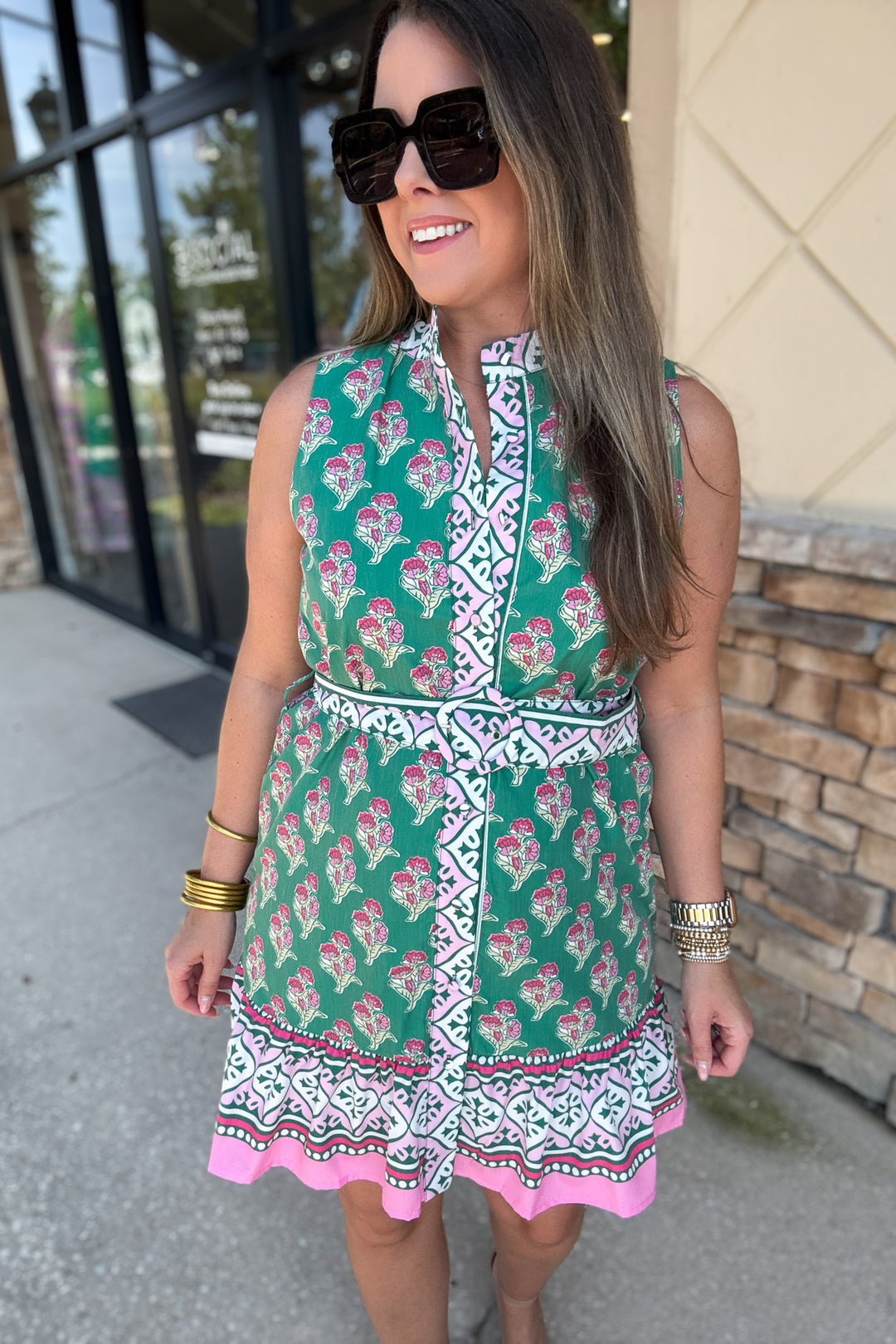 Garden Party Belted Dress