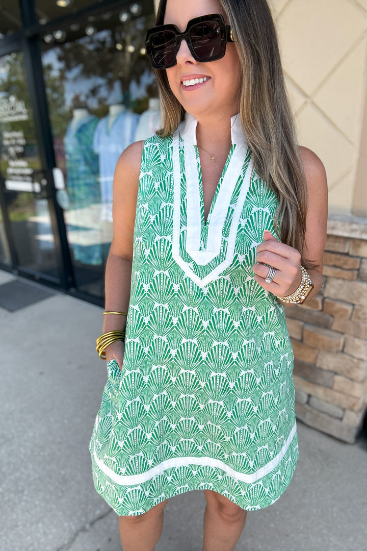 Shell Ya Tank Dress -  Green