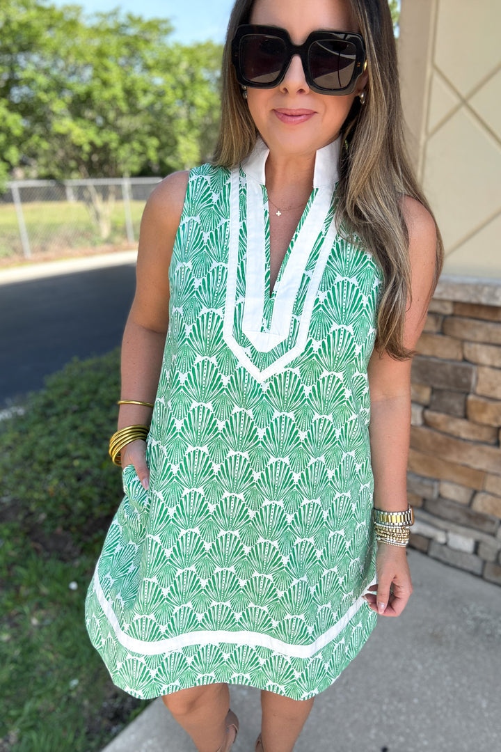 Shell Ya Tank Dress -  Green