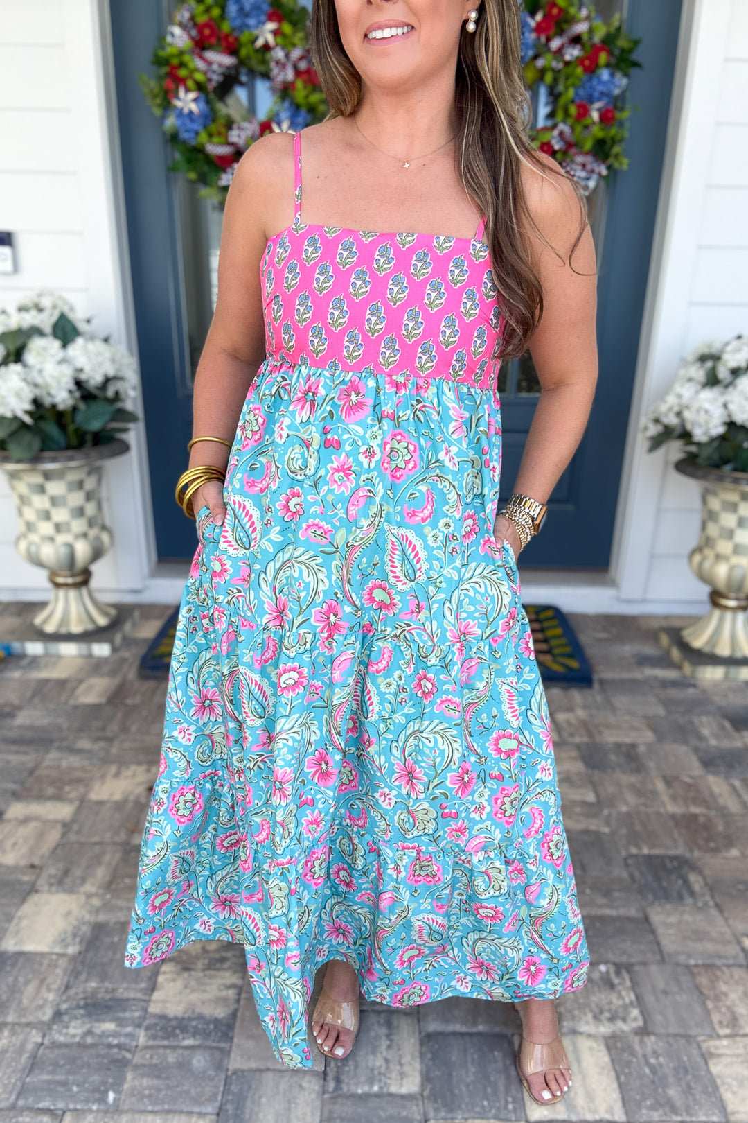 Paisley Bloom Maxi Dress