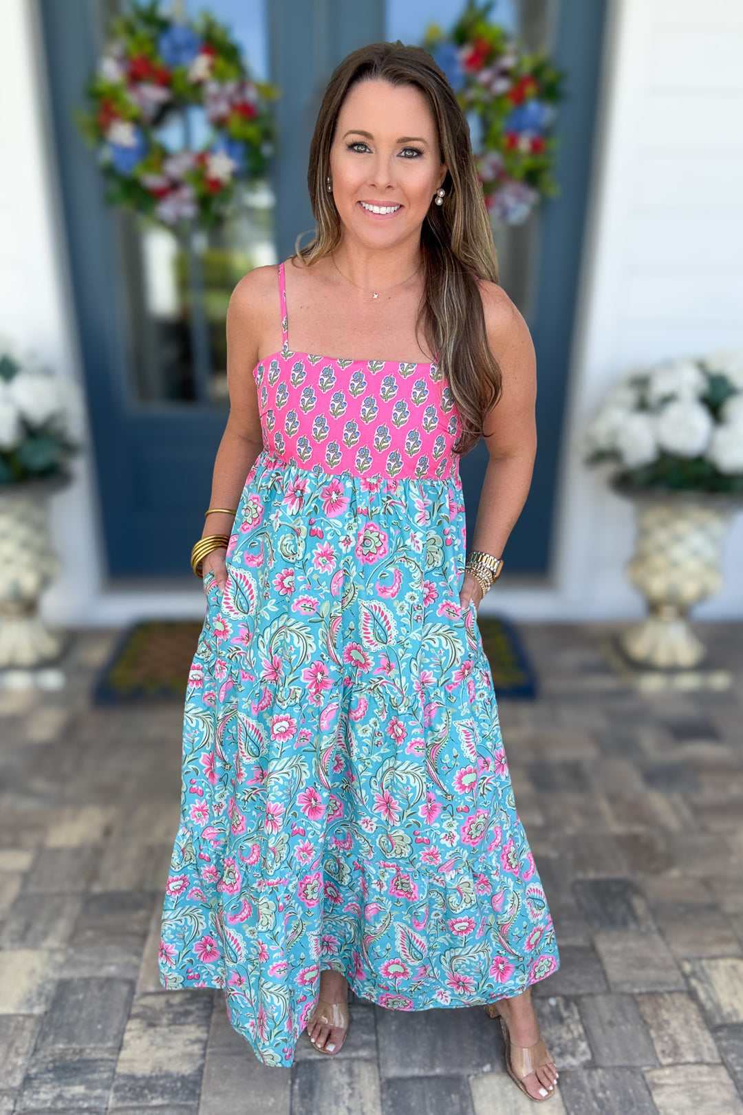 Paisley Bloom Maxi Dress