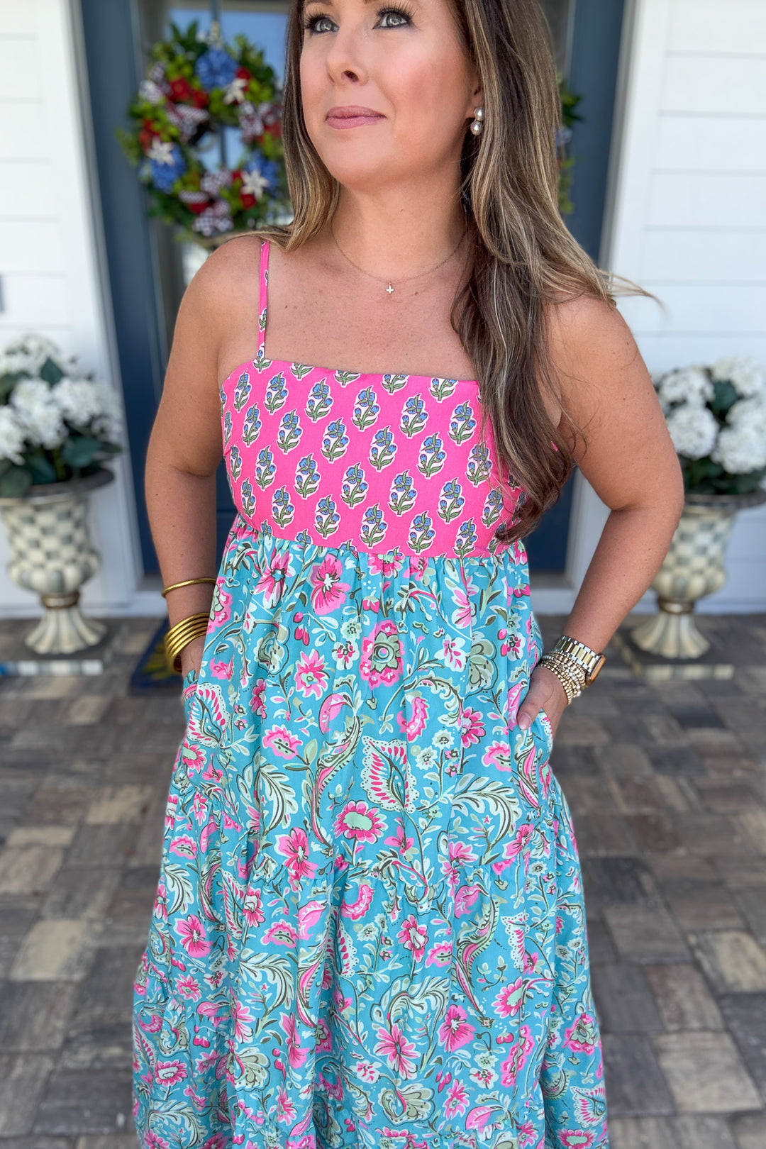 Paisley Bloom Maxi Dress