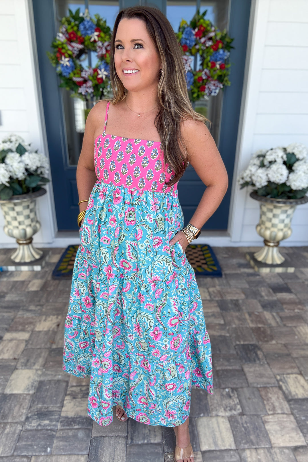Paisley Bloom Maxi Dress