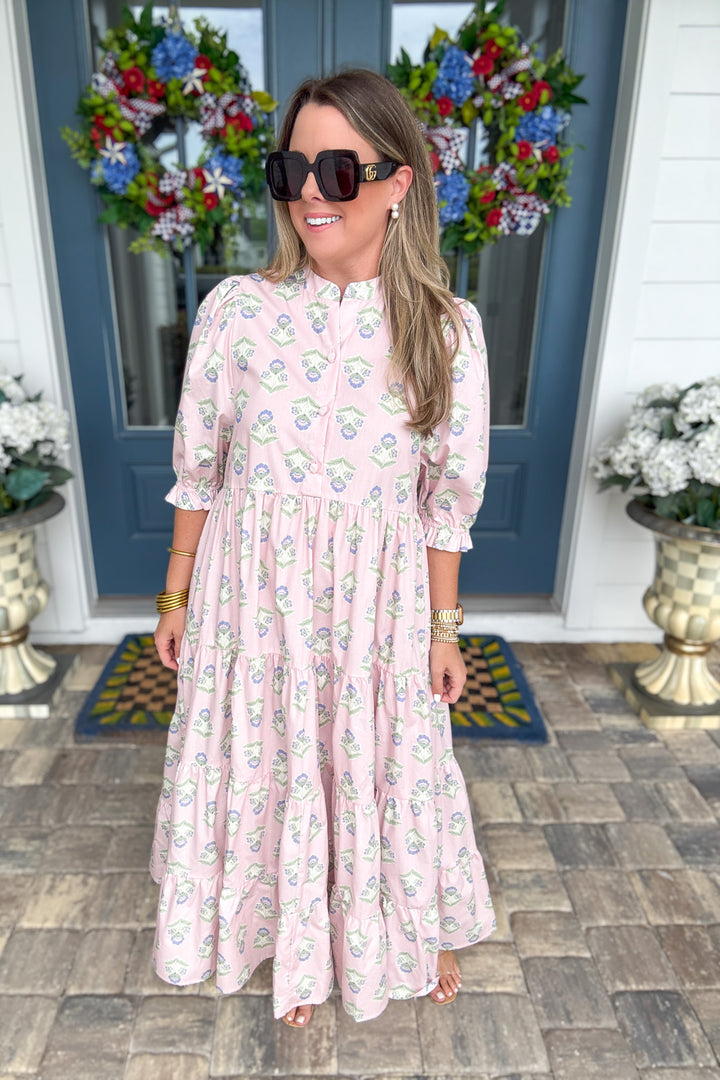 Karlie: French Floral 'Kiki' Tier Maxi Dress
