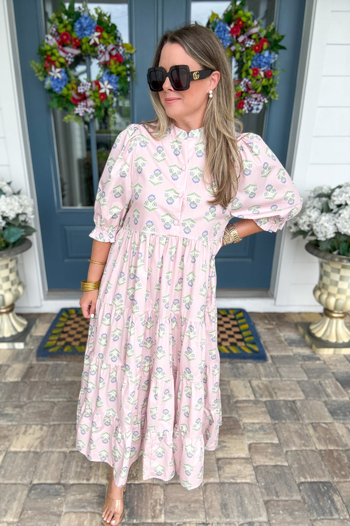 Karlie: French Floral 'Kiki' Tier Maxi Dress