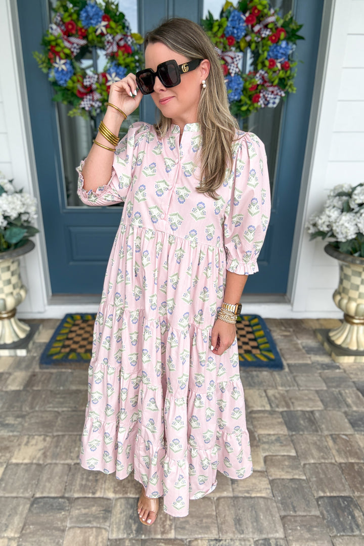Karlie: French Floral 'Kiki' Tier Maxi Dress