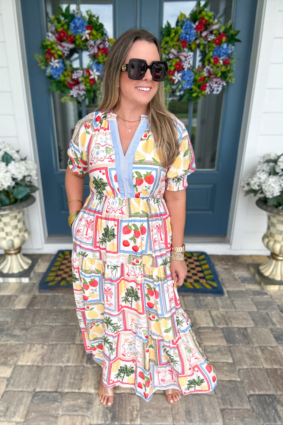 THML: Amalfi Market Maxi Dress