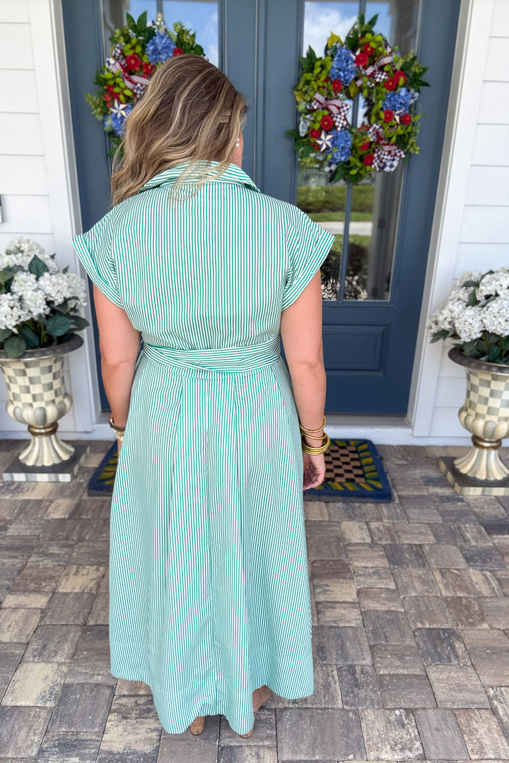 Emerald Coast Stripe Midi Dress