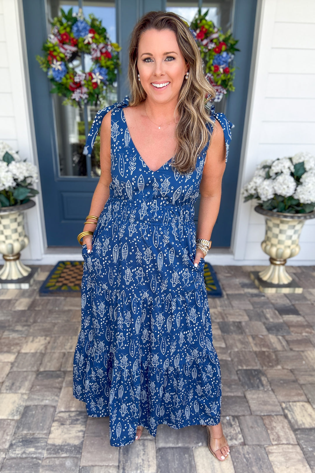 THML: Coastal Catch Maxi Dress