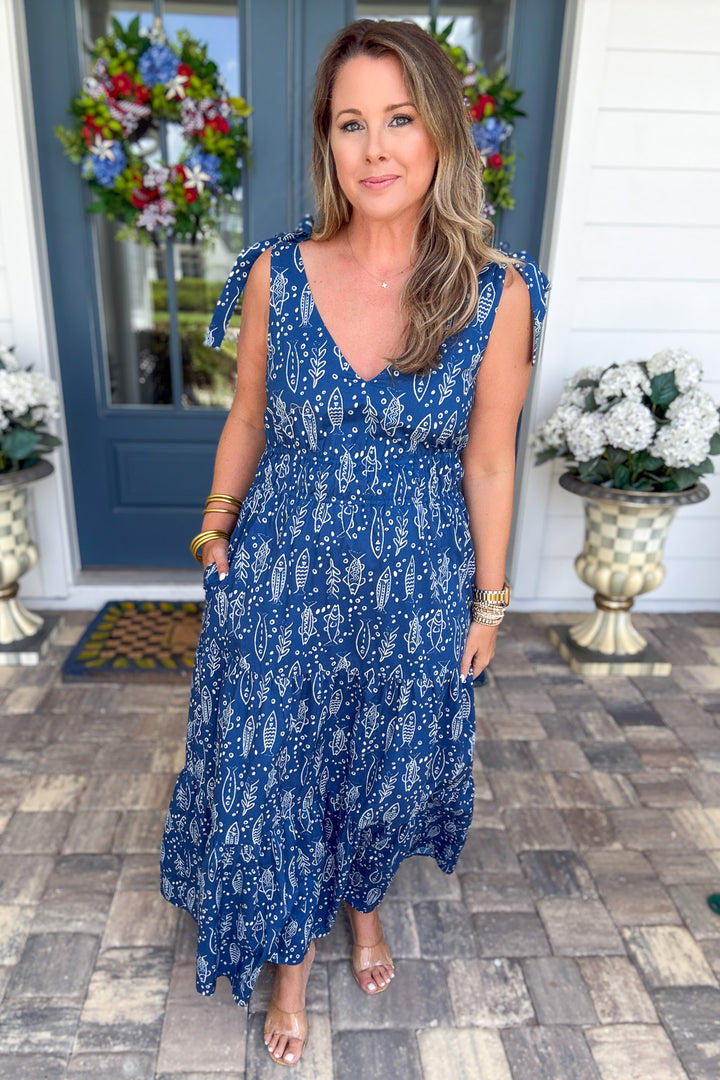 THML: Coastal Catch Maxi Dress