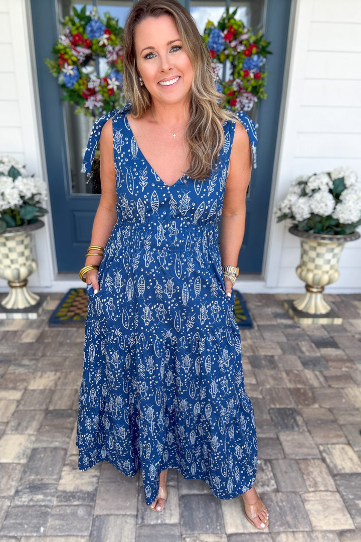 THML: Coastal Catch Maxi Dress