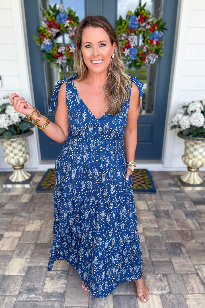 THML: Coastal Catch Maxi Dress