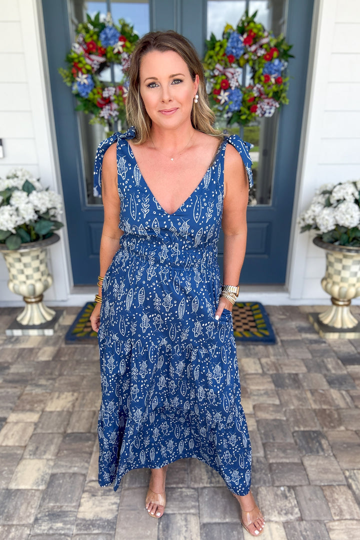 THML: Coastal Catch Maxi Dress