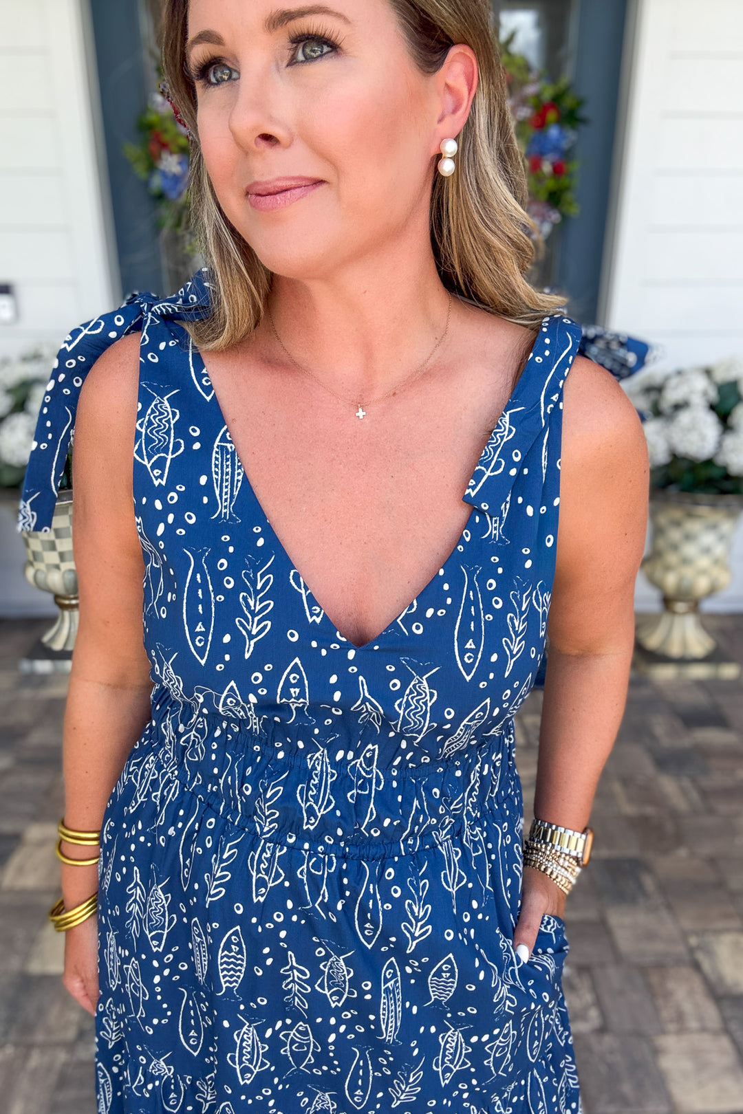 THML: Coastal Catch Maxi Dress