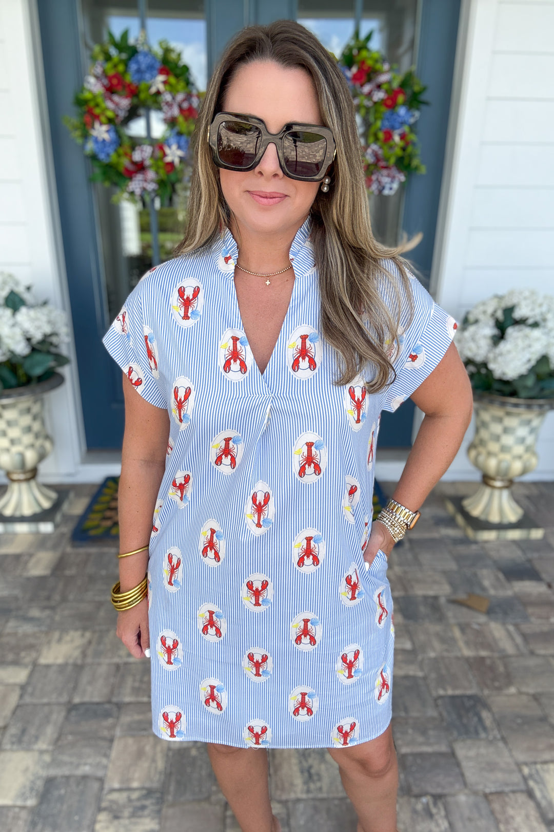 THML: Lobster Bay Shift Dress – B Social Boutique