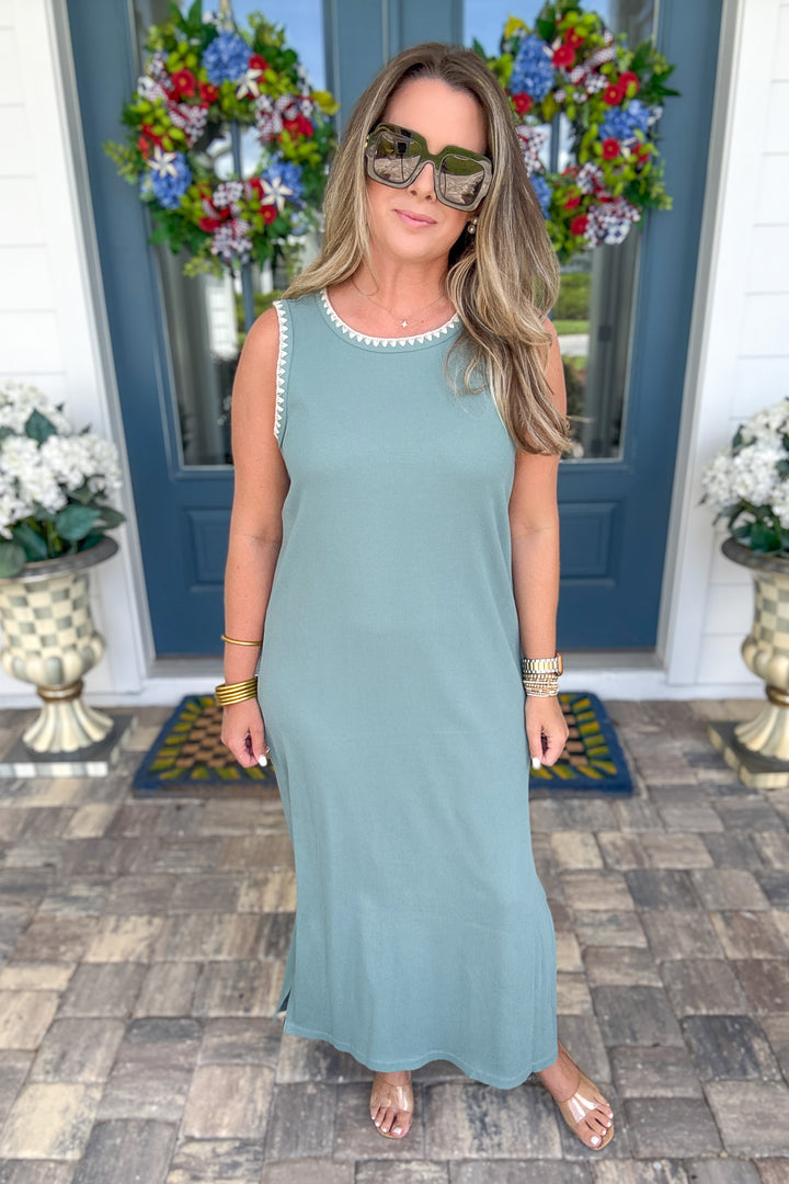 Z Supply: Delamer Midi Dress - Sea Pine