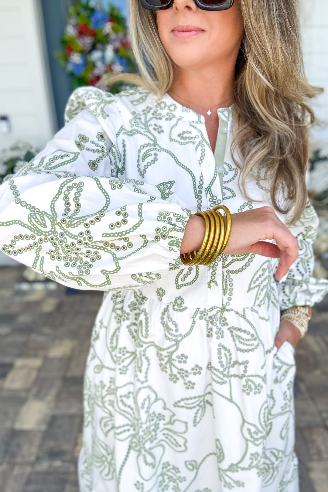 Mary Square: Riley Dress - Lacecap White