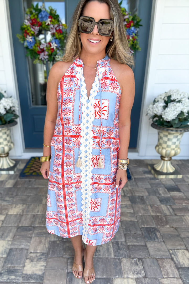 THML: Sunshine Coast Ric-Rac Midi Dress