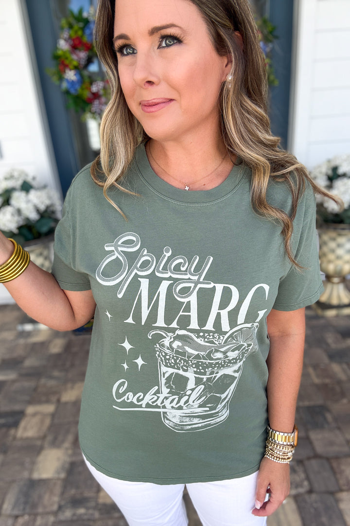 Z Supply: Spicy Marg Boyfriend Tee - Hunter Green