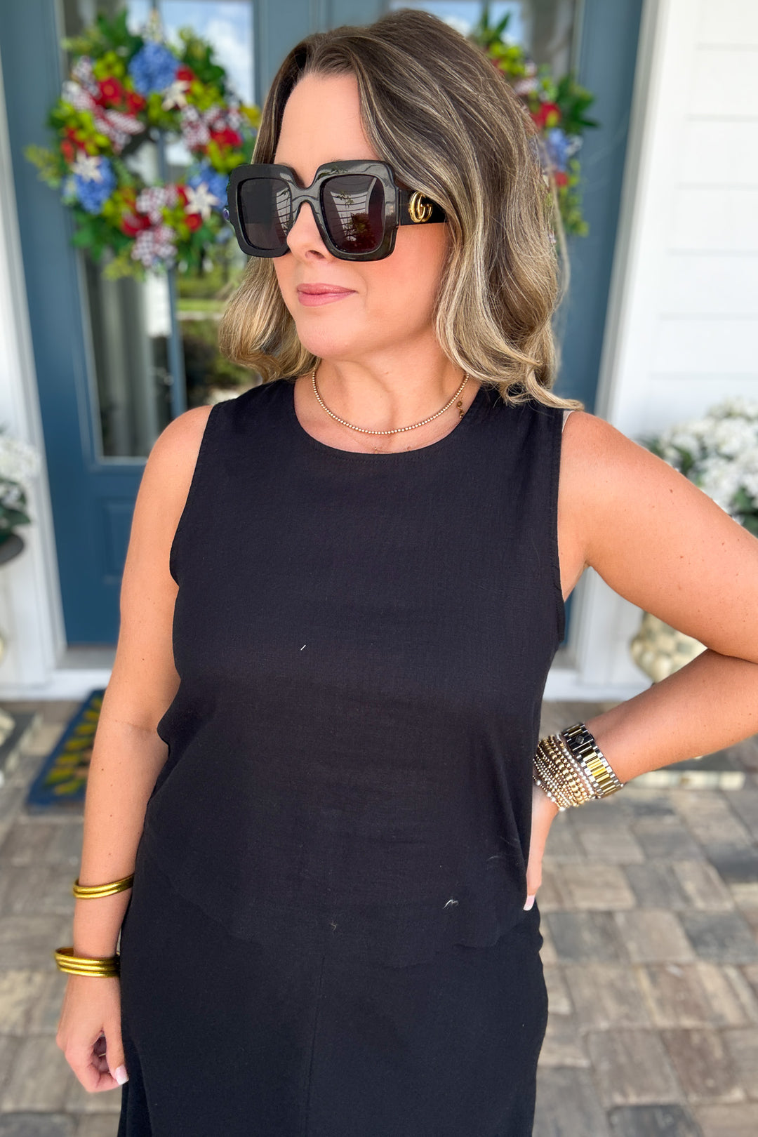 Z Supply: Sloane Linen Top - Black