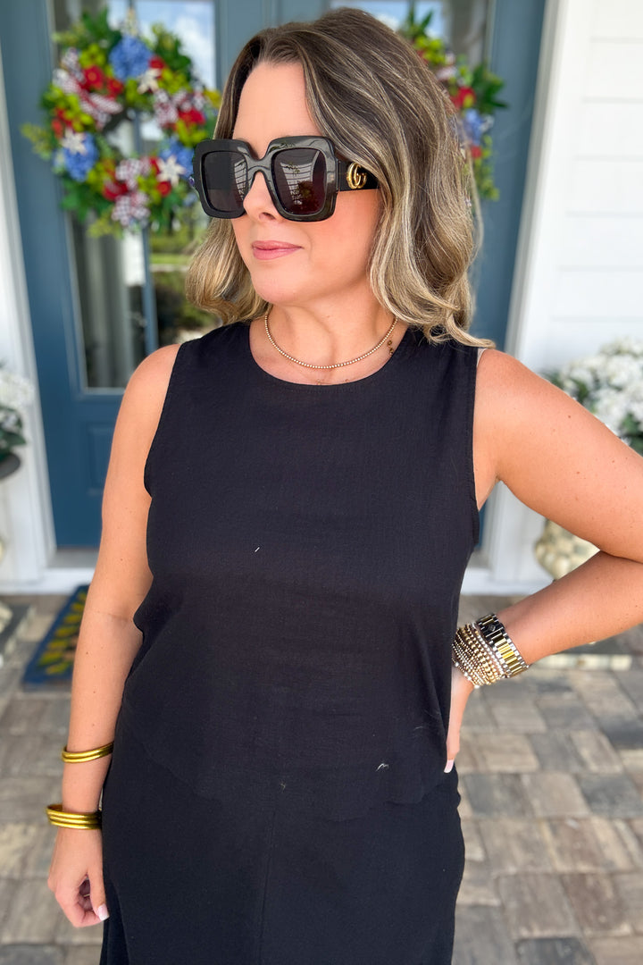 Z Supply: Sloane Linen Top - Black