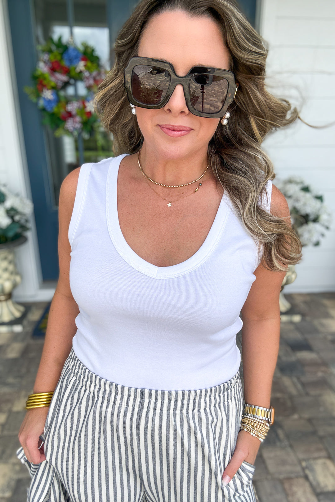Z Supply: Ellie V Neck Tank - White
