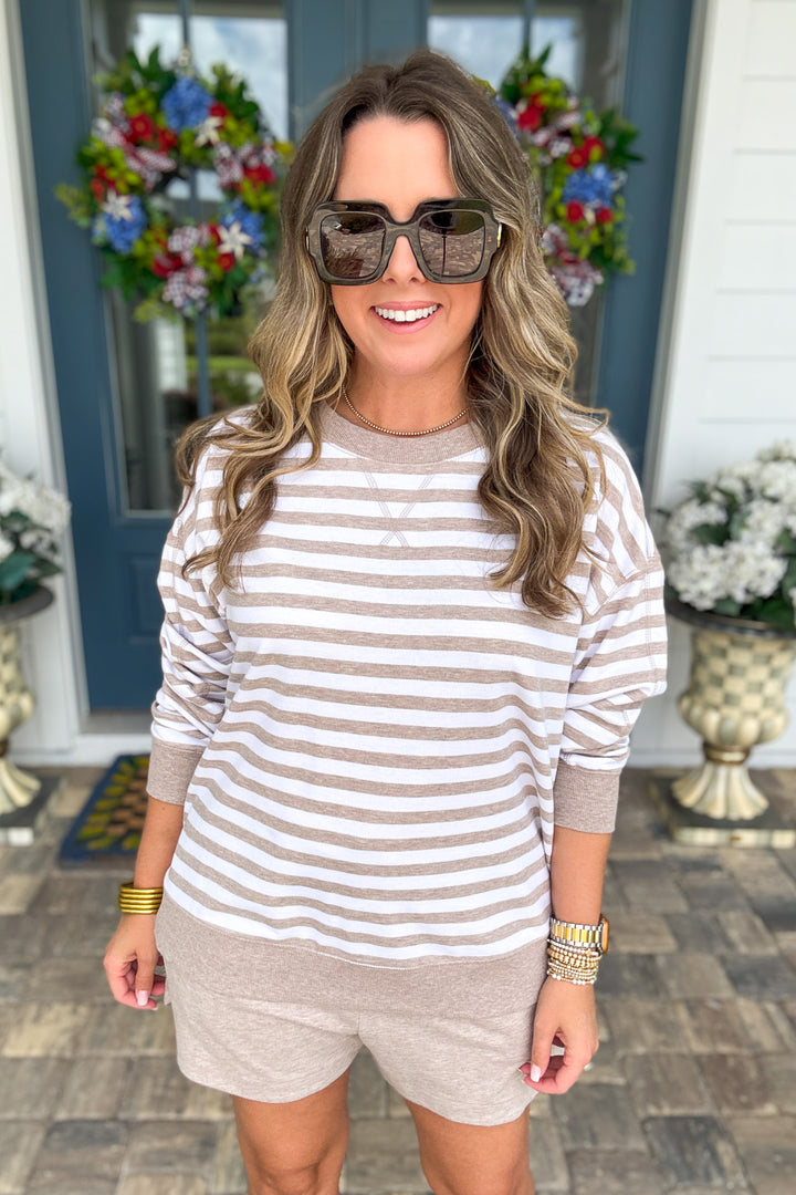 Z Supply: The Everyday Striped Crew - Heather Ash