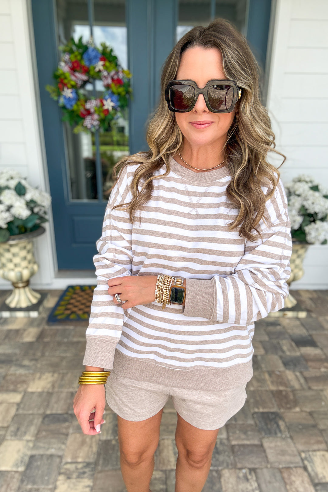 Z Supply: The Everyday Striped Crew - Heather Ash