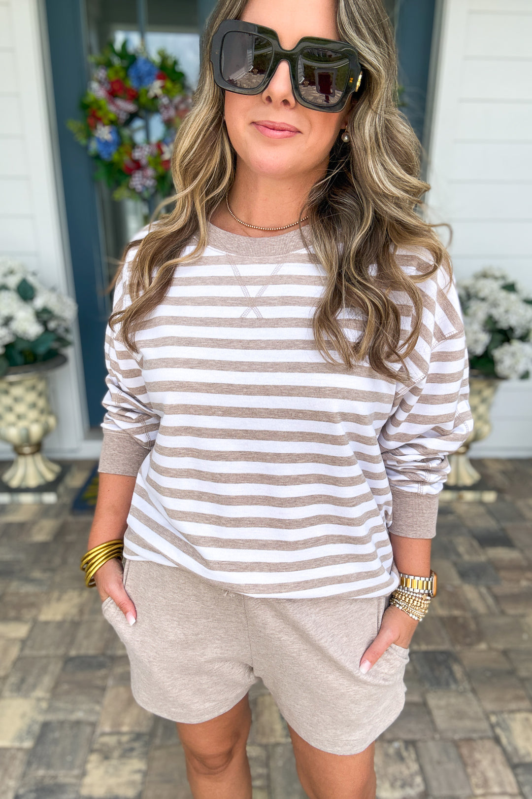 Z Supply: The Everyday Striped Crew - Heather Ash