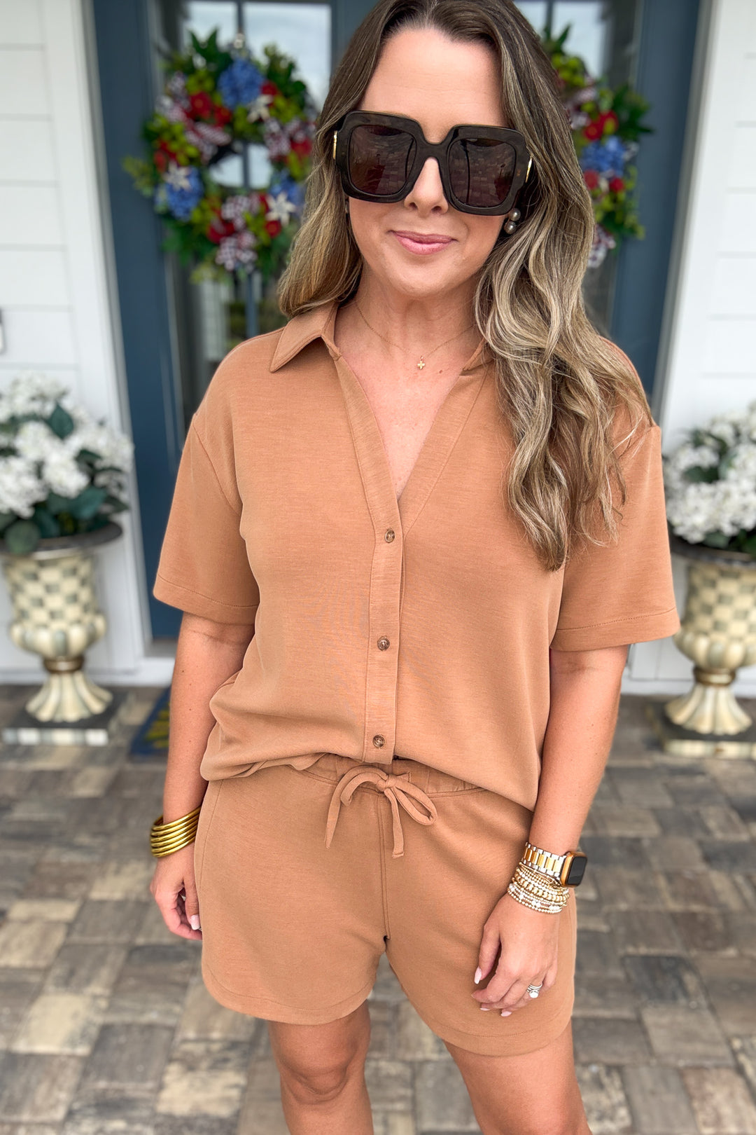 SPANX AirEssentials®: Sandwashed Short, 5"- Maplewood