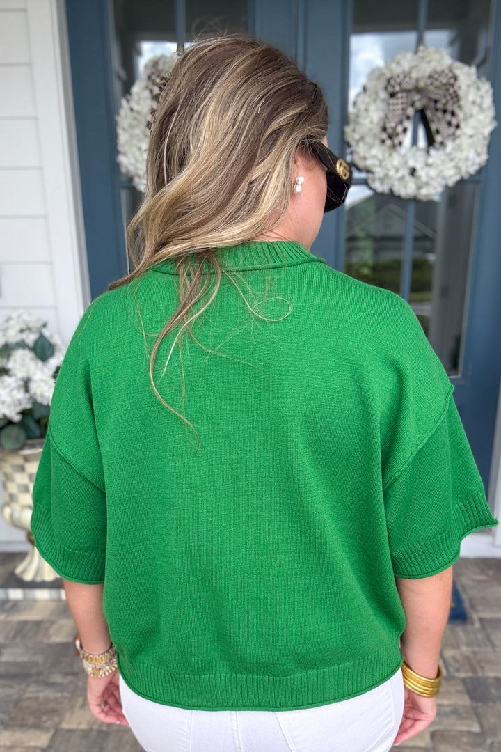 Vivienne Crew Neck Sweater - Kelly Green