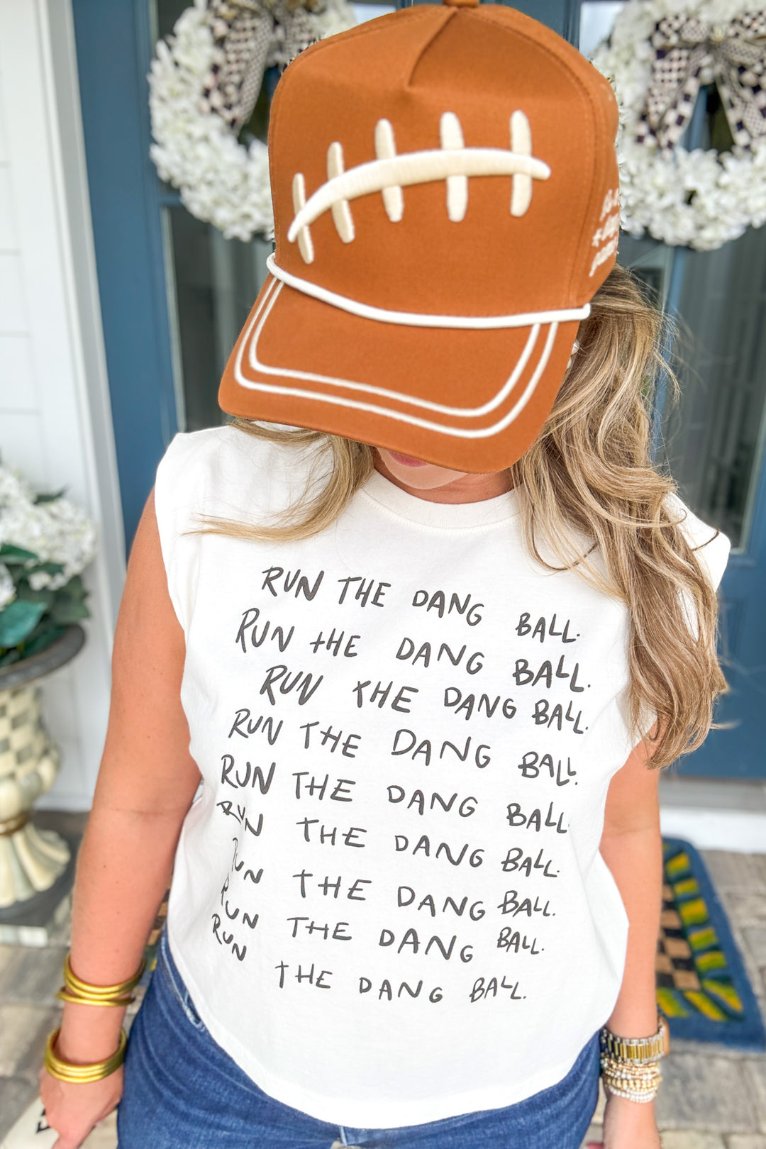 Running The Ball Muscle Tank