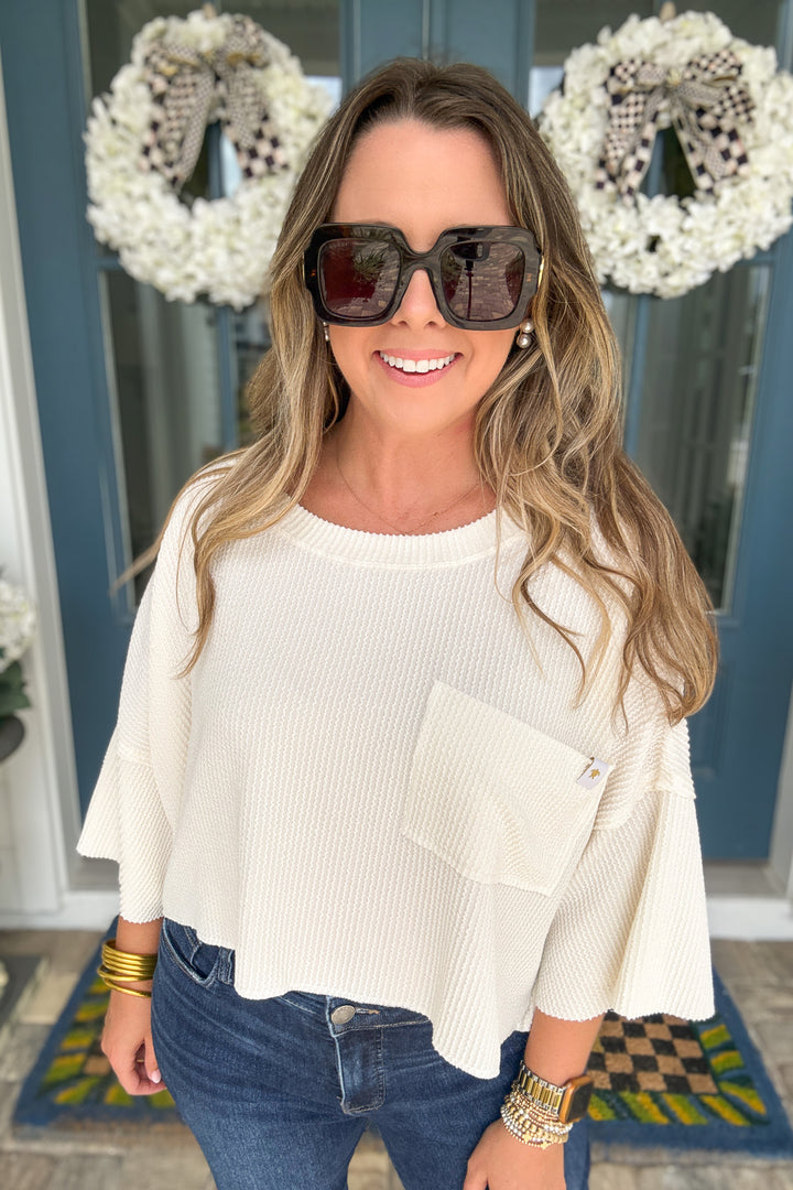 Simply Southern: Slouchy Ribbed Pocket Tee