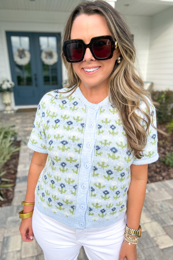 Bluebell Bloom Cardigan Sweater