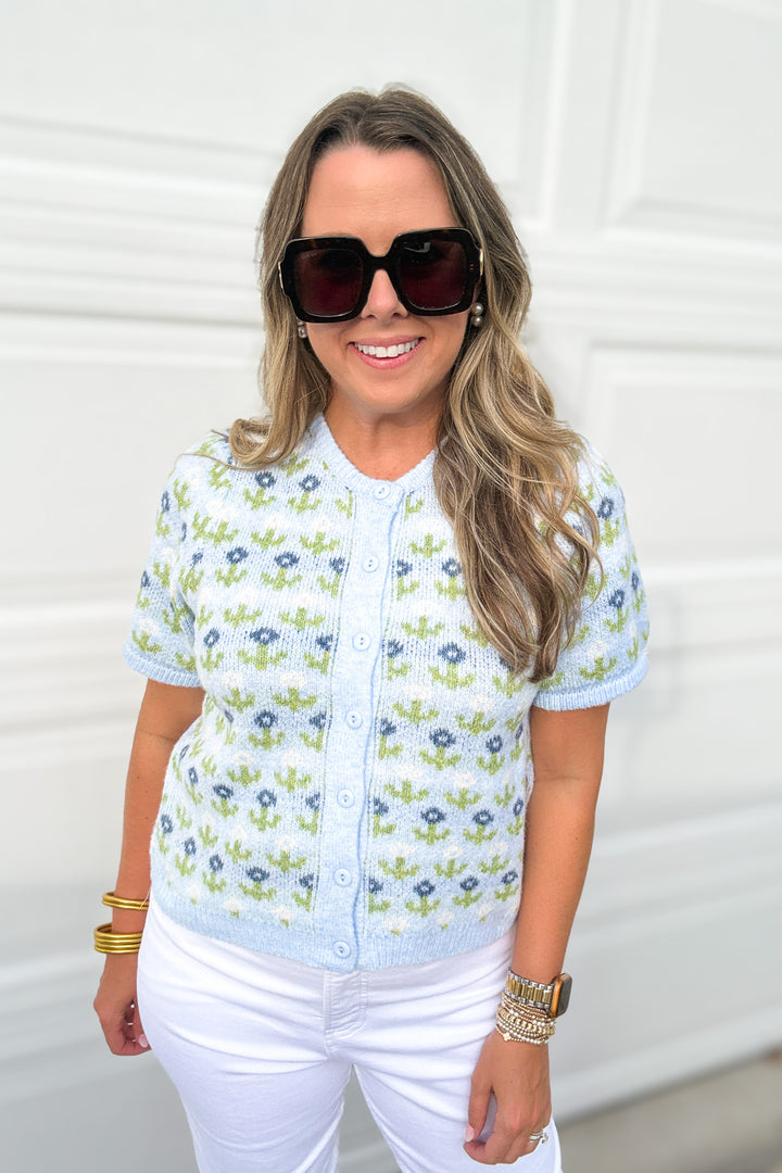 Bluebell Bloom Cardigan Sweater