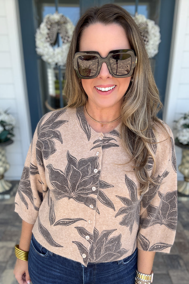 Z Supply: Valor Floral Cardigan - Soft Ecru