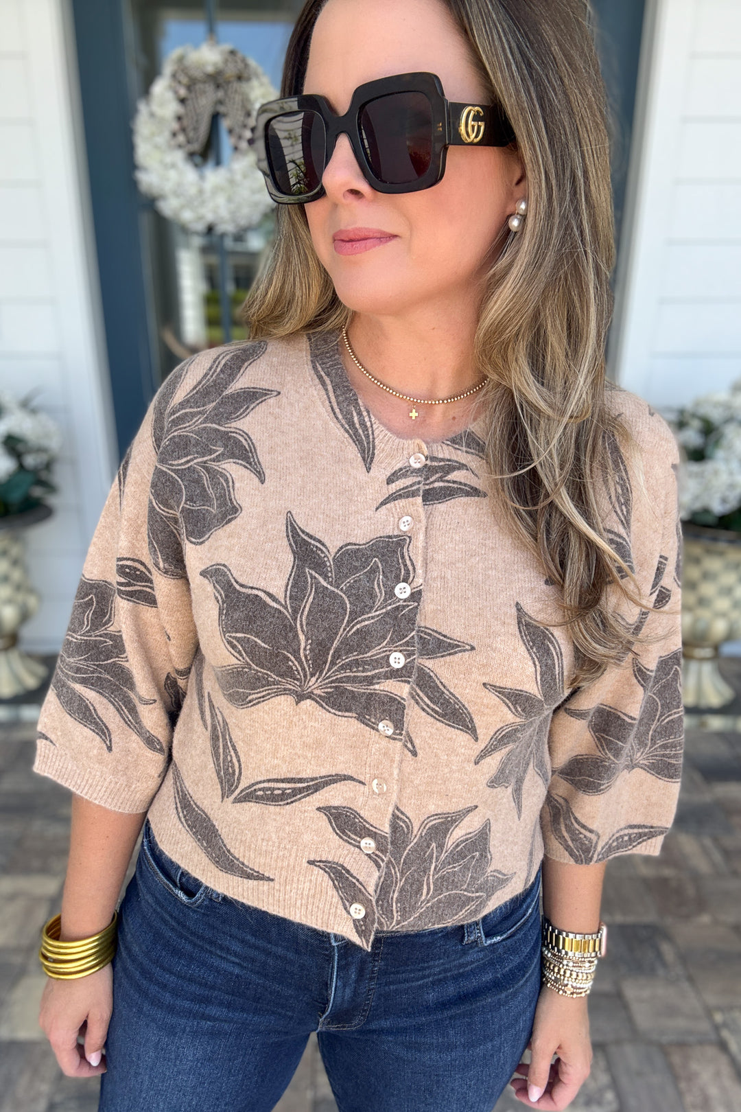 Z Supply: Valor Floral Cardigan - Soft Ecru