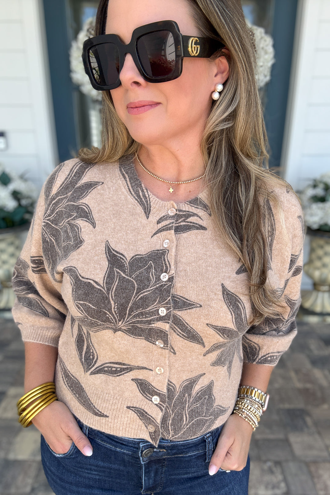 Z Supply: Valor Floral Cardigan - Soft Ecru