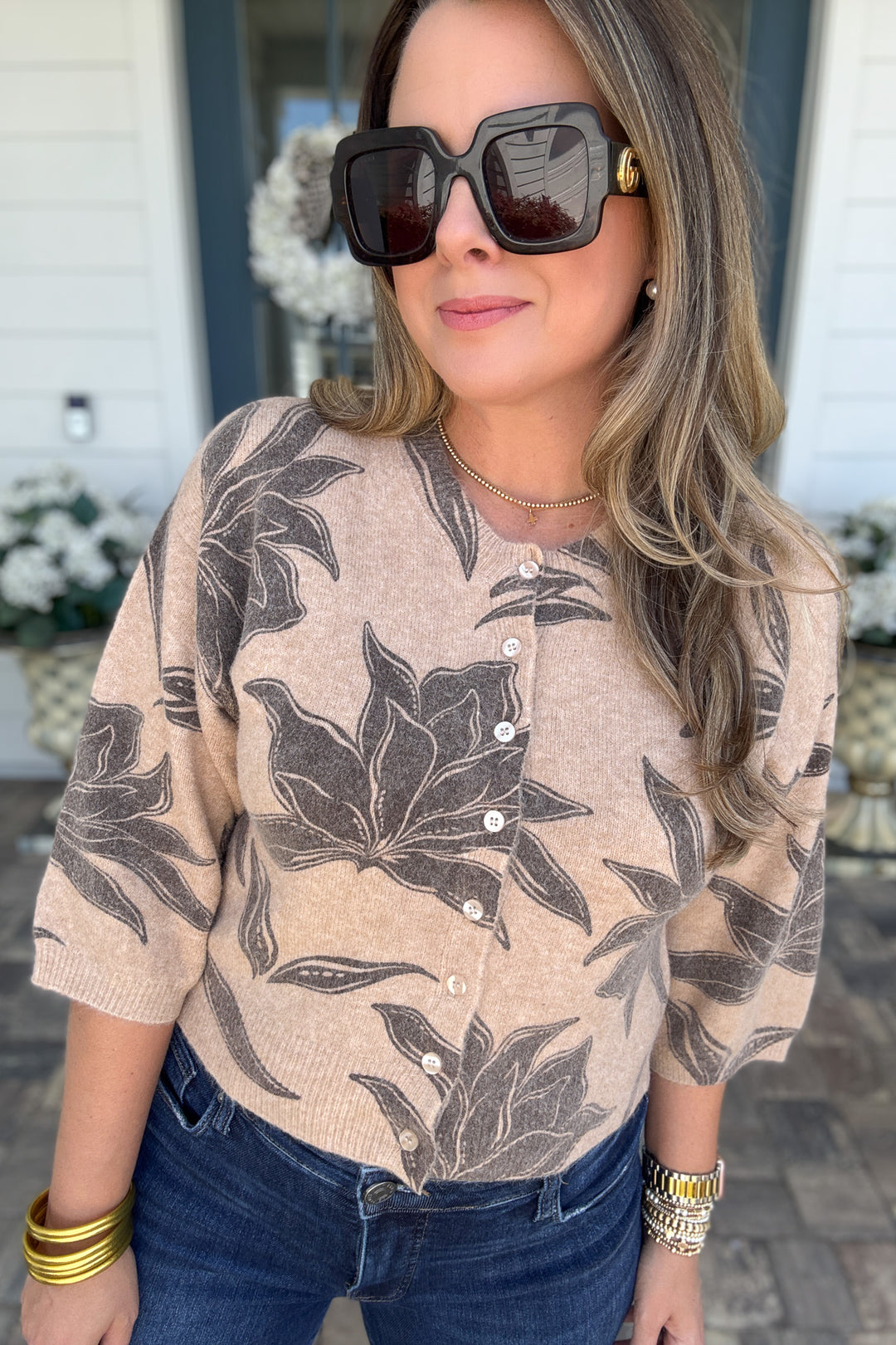 Z Supply: Valor Floral Cardigan - Soft Ecru