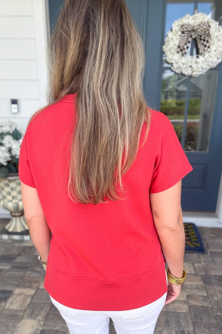 SPANX AirEssentials® Crewneck Tee - Lip Stain