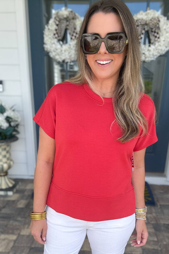 SPANX AirEssentials® Crewneck Tee - Lip Stain