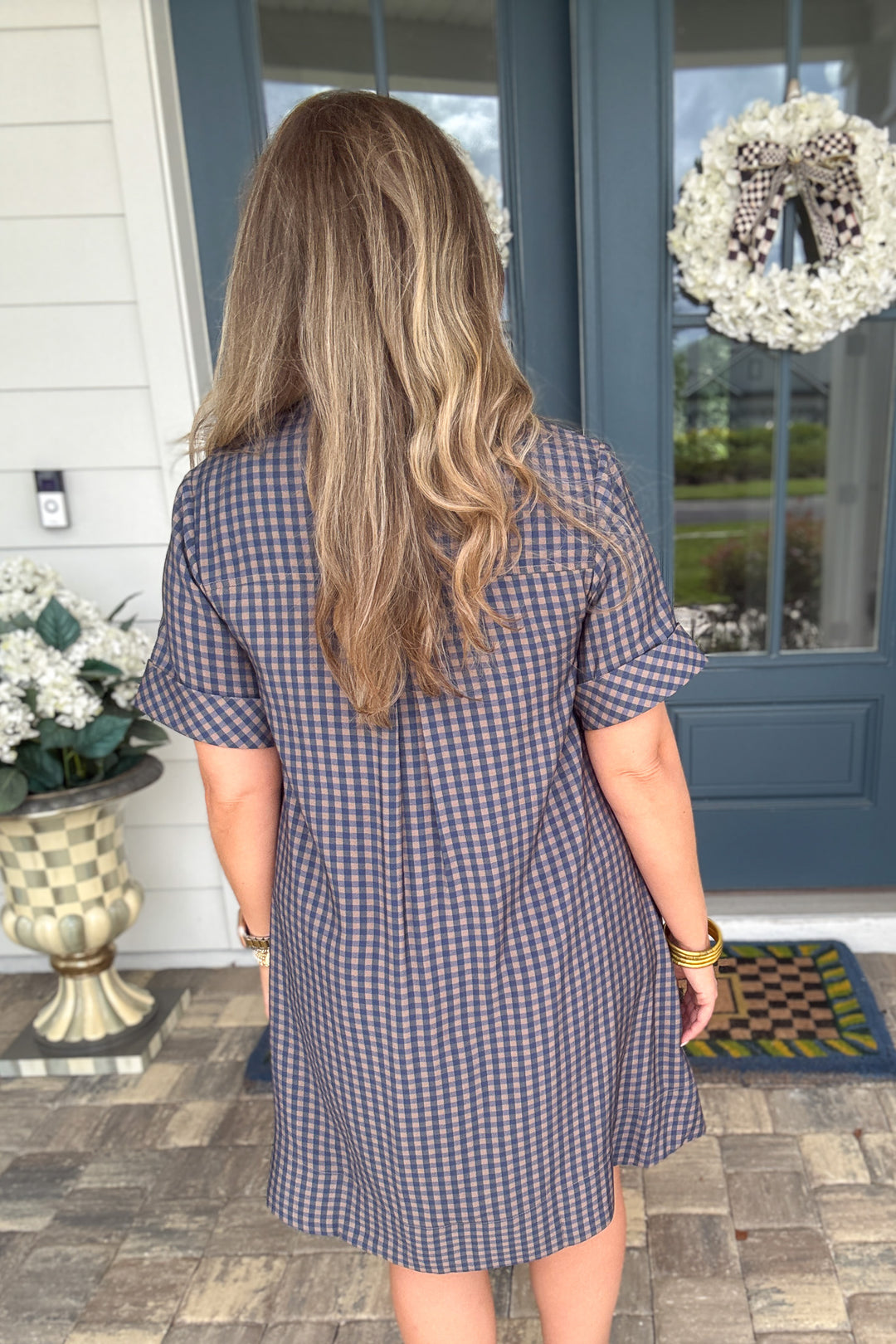 Autumn Check Shirt Dress