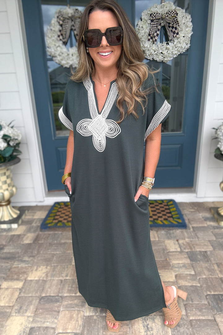 Charleston Dreaming Caftan - Hunter Green
