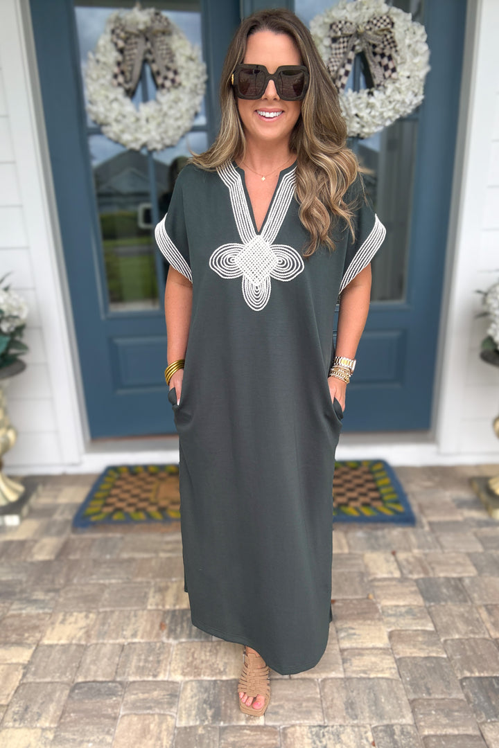 Charleston Dreaming Caftan - Hunter Green